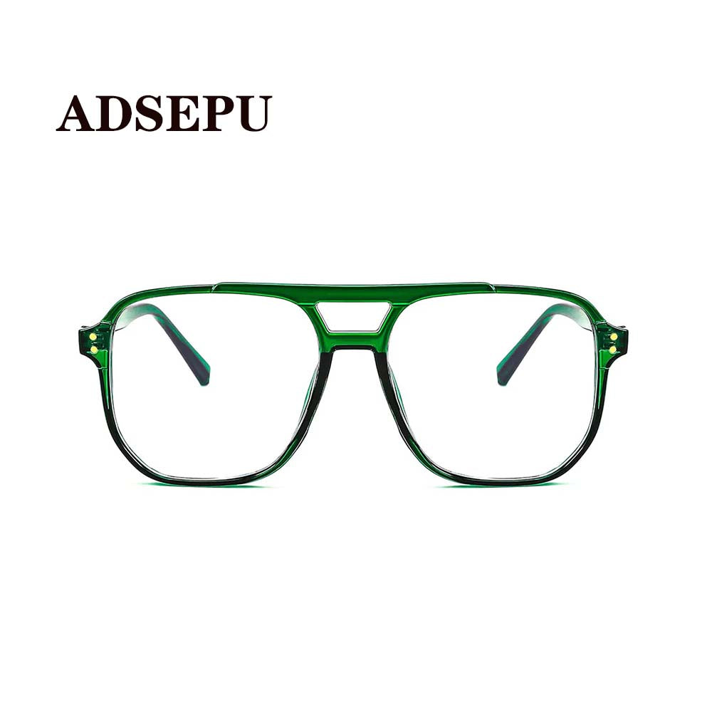 ADSEPU Blue Light Blocking Glasses Fake Nerd Clear Square Computer Lightweight Aviator Glasses Frame Oversized