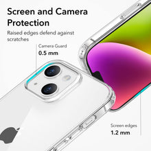 Load image into Gallery viewer, AYGAG Clear Case for iPhone 14 Case, iPhone 13 Case, Shockproof Thin Silicone Cover, Yellowing-Resistant Slim Transparent TPU Phone Case, Project Zero Series, Clear
